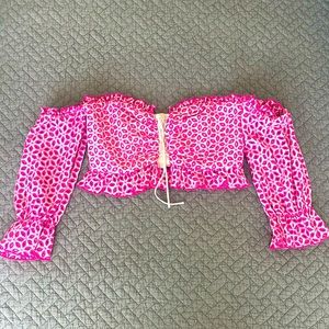 COPY - Bardot Orella Top hot pink Size XS